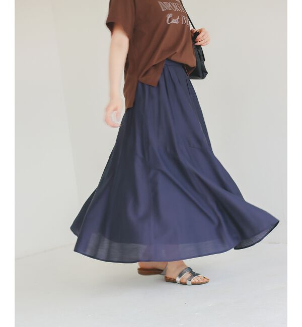  「《手洗い可能》シルキーローンギャザースカート」|スカート|