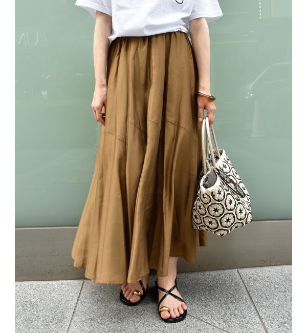  「《手洗い可能》シルキーローンギャザースカート」|スカート|