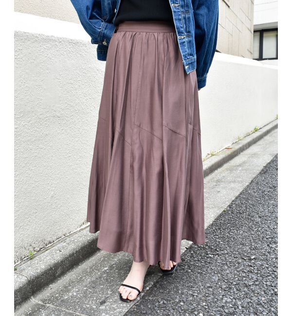  「《手洗い可能》シルキーローンギャザースカート」|スカート|