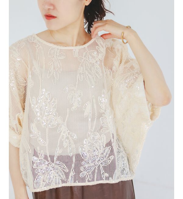  「TORRAZZO DONNAスパンコールドルマンブラウス」|シャツ・ブラウス|