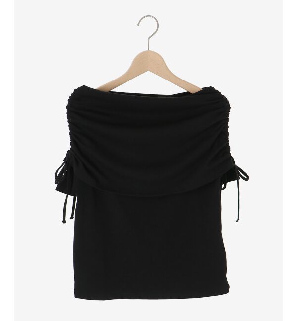  「サイドドロストオフショルカットトップス」|Tシャツ・カットソー|