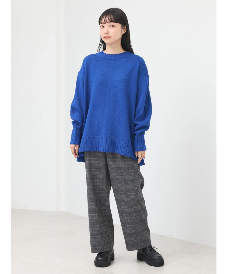 earth music&ecology「ウォッシャブル脇スリットクルーネックプルオーバー」|Tシャツ・カットソー|