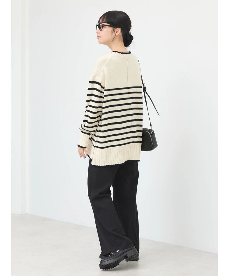 earth music&ecology「ウォッシャブル脇スリットクルーネックプルオーバー」|Tシャツ・カットソー|