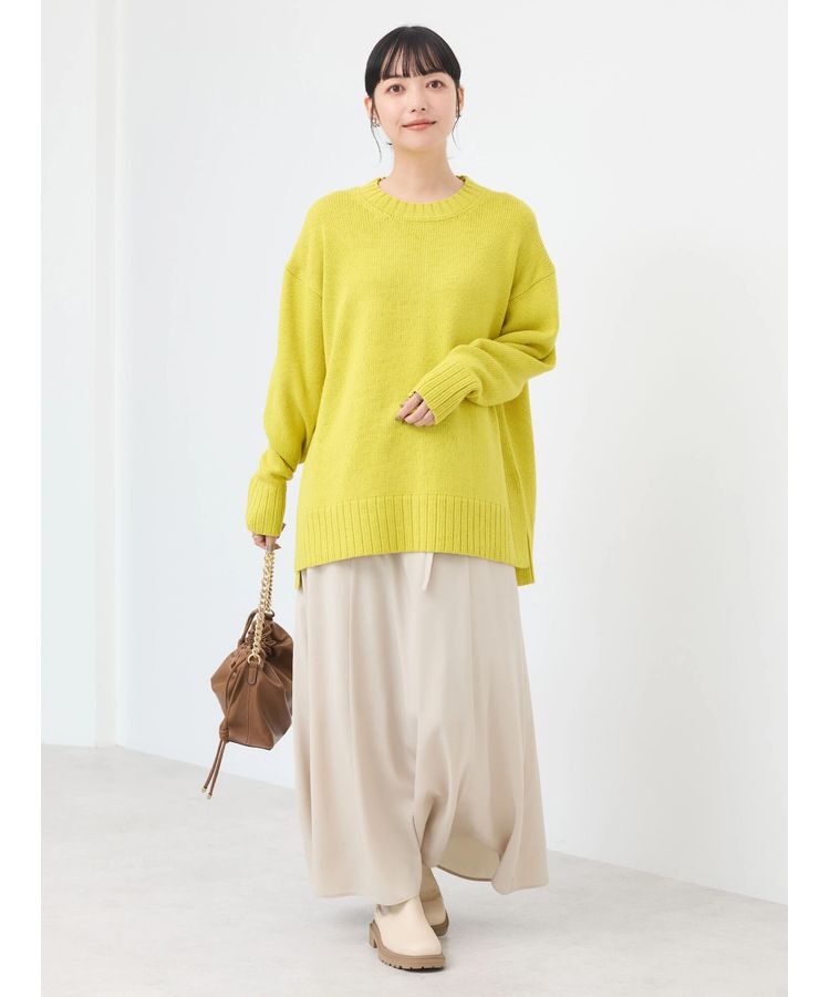 earth music&ecology「ウォッシャブル脇スリットクルーネックプルオーバー」|Tシャツ・カットソー|