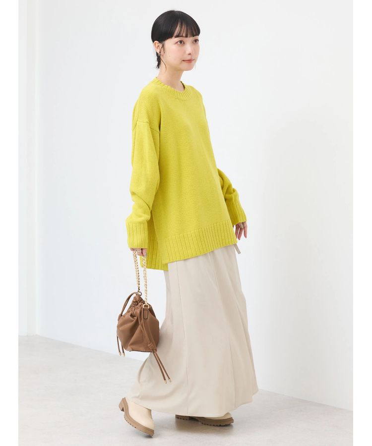 earth music&ecology「ウォッシャブル脇スリットクルーネックプルオーバー」|Tシャツ・カットソー|