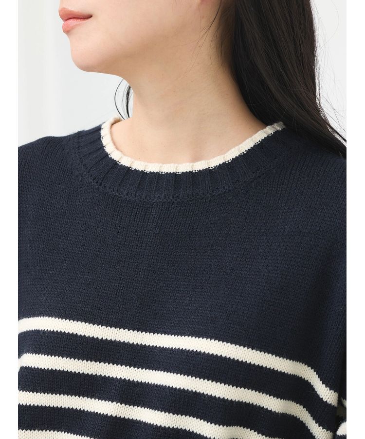 earth music&ecology「ウォッシャブル脇スリットクルーネックプルオーバー」|Tシャツ・カットソー|