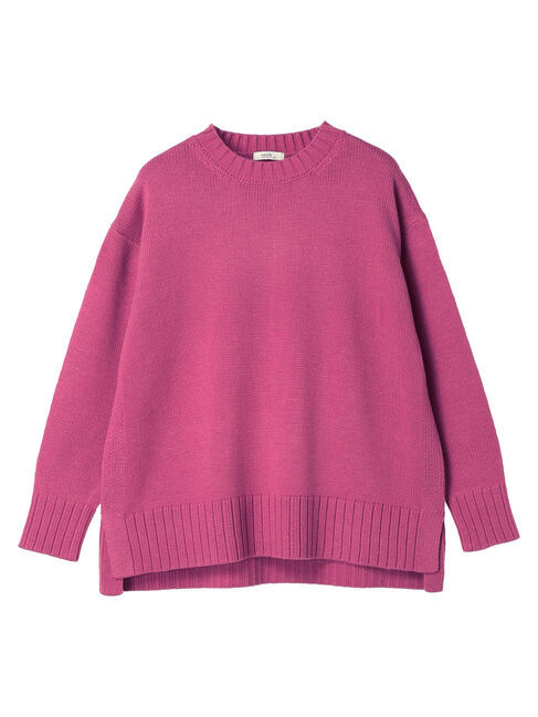 earth music&ecology「ウォッシャブル脇スリットクルーネックプルオーバー」|Tシャツ・カットソー|