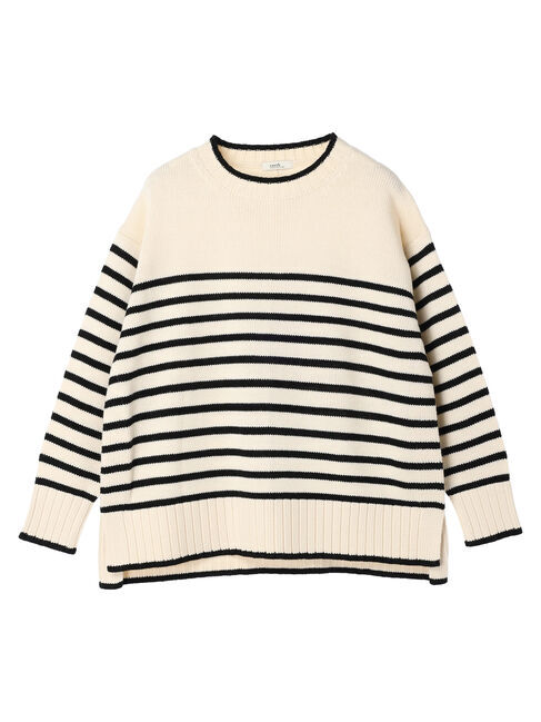 earth music&ecology「ウォッシャブル脇スリットクルーネックプルオーバー」|Tシャツ・カットソー|