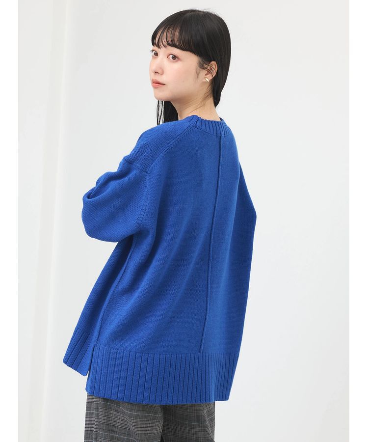 earth music&ecology「ウォッシャブル脇スリットクルーネックプルオーバー」|Tシャツ・カットソー|