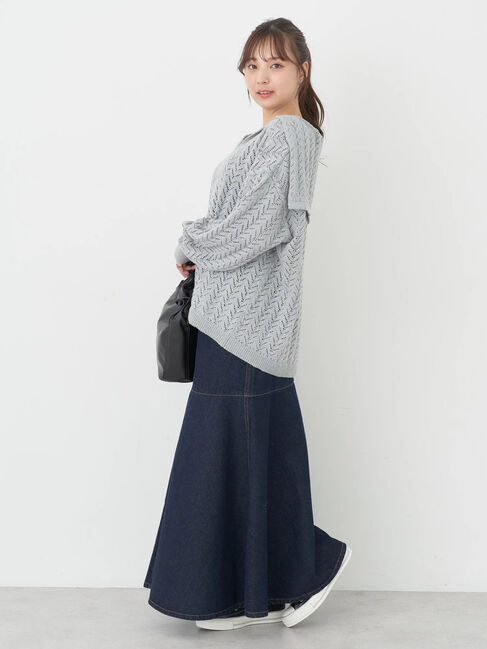 earth music&ecology「ビッグカラーニットプルオーバー」|ニット・セーター|