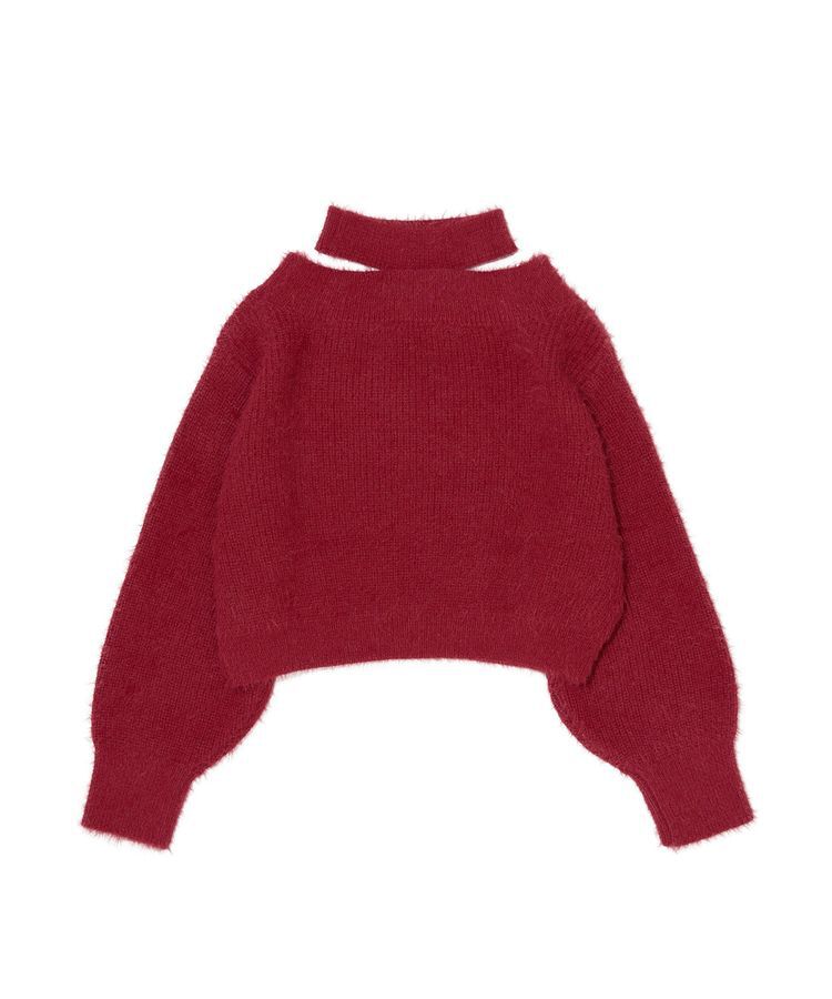 earth music&ecology「ロングシャギースリットネックニットプルオーバー」|ニット・セーター|