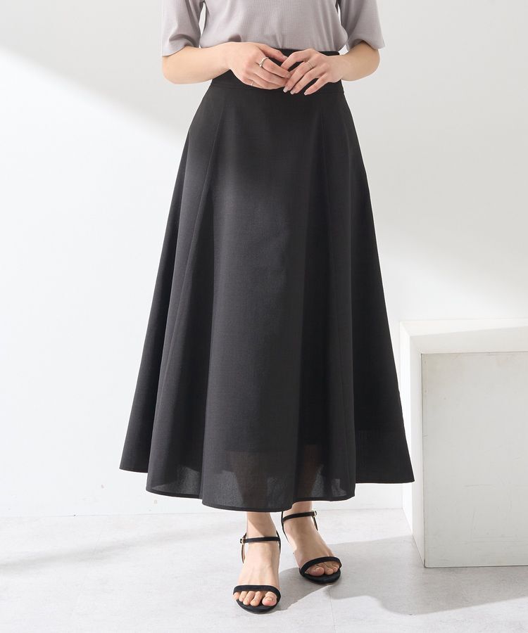 earth music&ecology「シアーバックレースアップフレアスカート」|フレア|