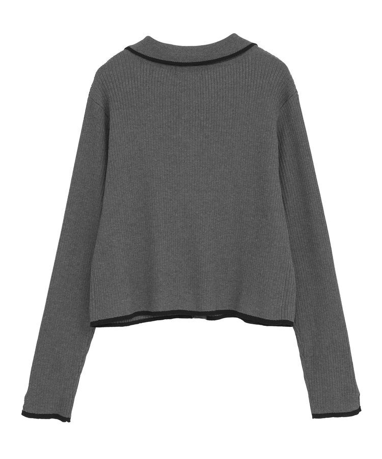 earth music&ecology「【WEB限定】バイカラートリムニットカーディガン」|カーディガン|