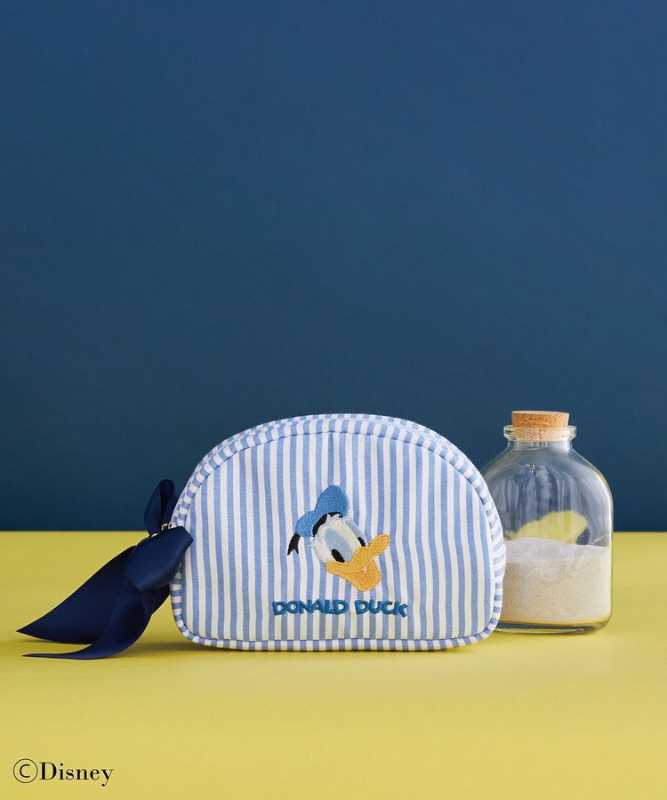 Maison de FLEUR「Donald Duck/ラウンドポーチ」|ポーチ|サックスブルー