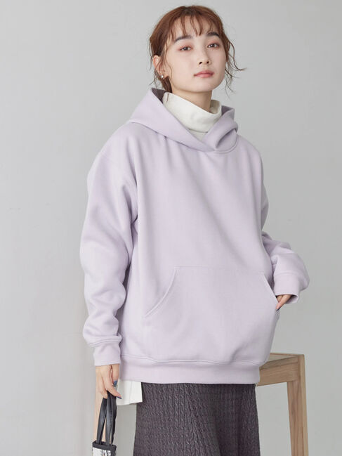  「フワフワ裏起毛パーカースウェット」|Tシャツ・カットソー|ラベンダー