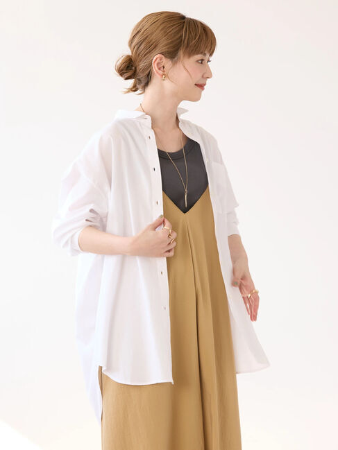 AMERICAN HOLIC「UVカット加工バックタックシャツチュニック」|シャツ・ブラウス|