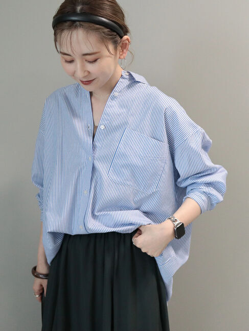 AMERICAN HOLIC「UVカット加工バックタックシャツチュニック」|シャツ・ブラウス|