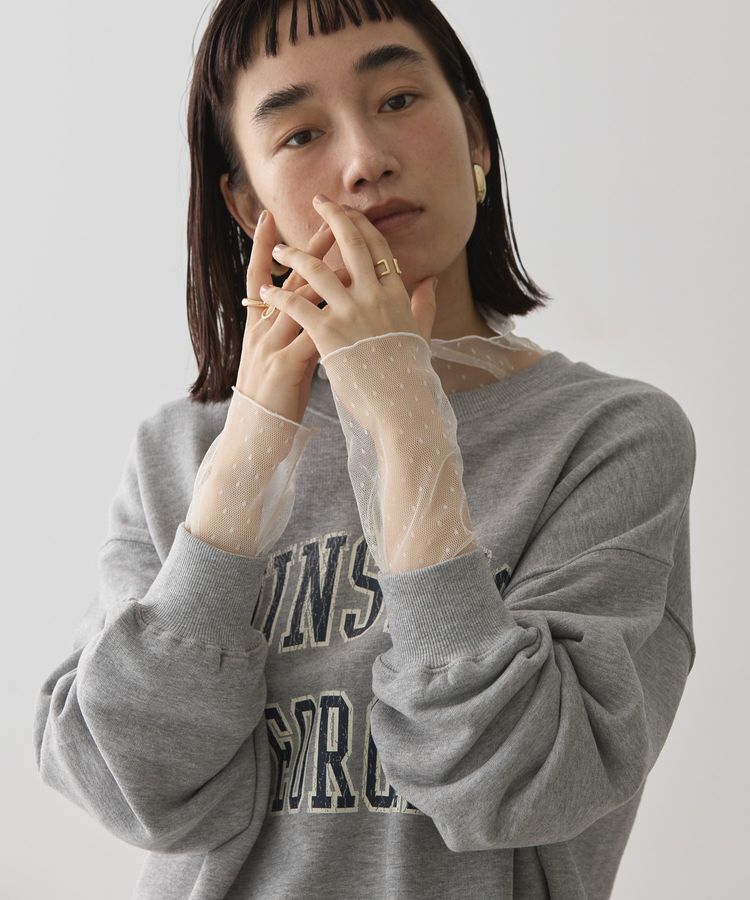 AMERICAN HOLIC「ドットチュールハイネックプルオーバー」|Tシャツ・カットソー|Ivory