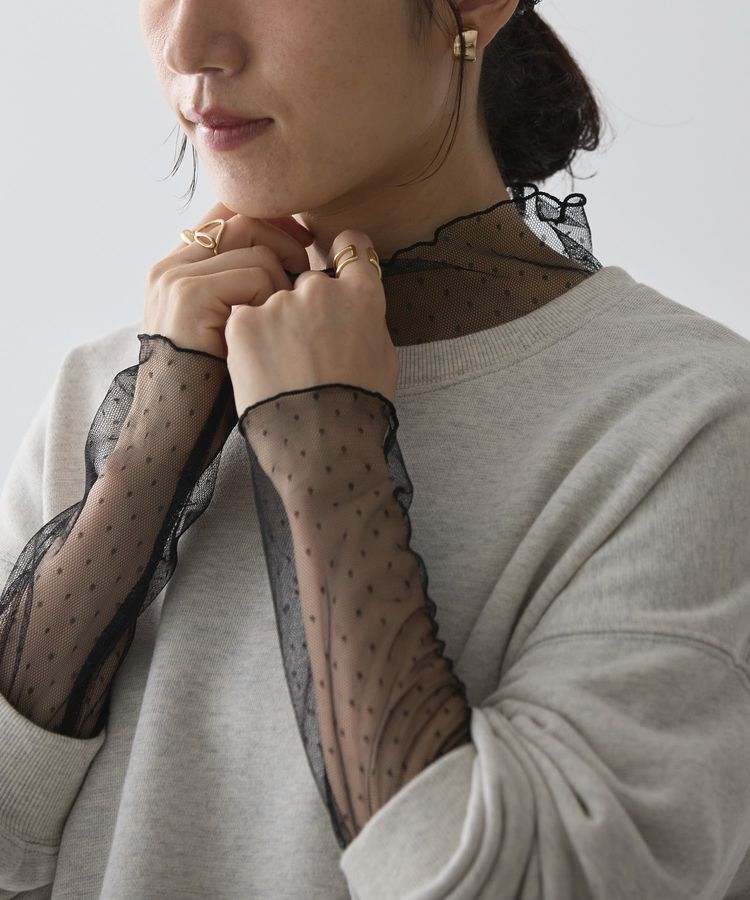 AMERICAN HOLIC「ドットチュールハイネックプルオーバー」|Tシャツ・カットソー|