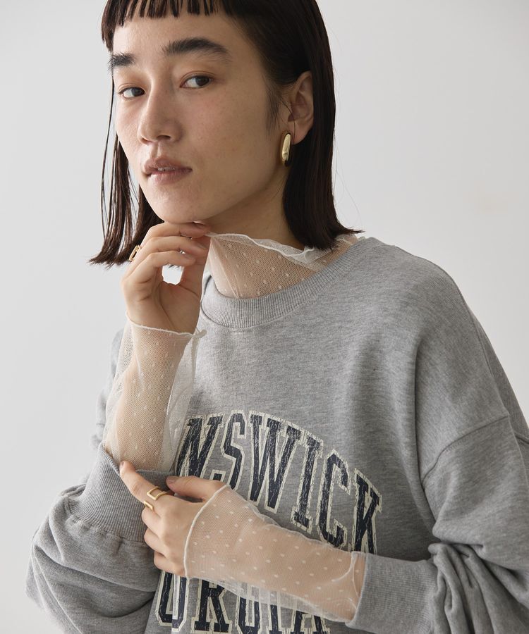 AMERICAN HOLIC「ドットチュールハイネックプルオーバー」|Tシャツ・カットソー|