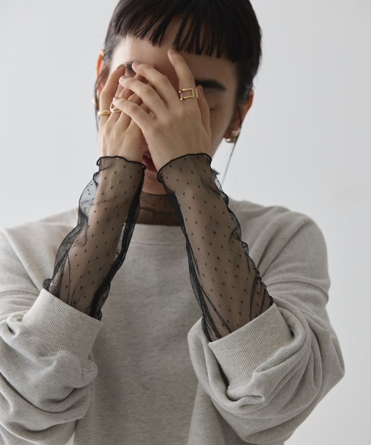 AMERICAN HOLIC「ドットチュールハイネックプルオーバー」|Tシャツ・カットソー|