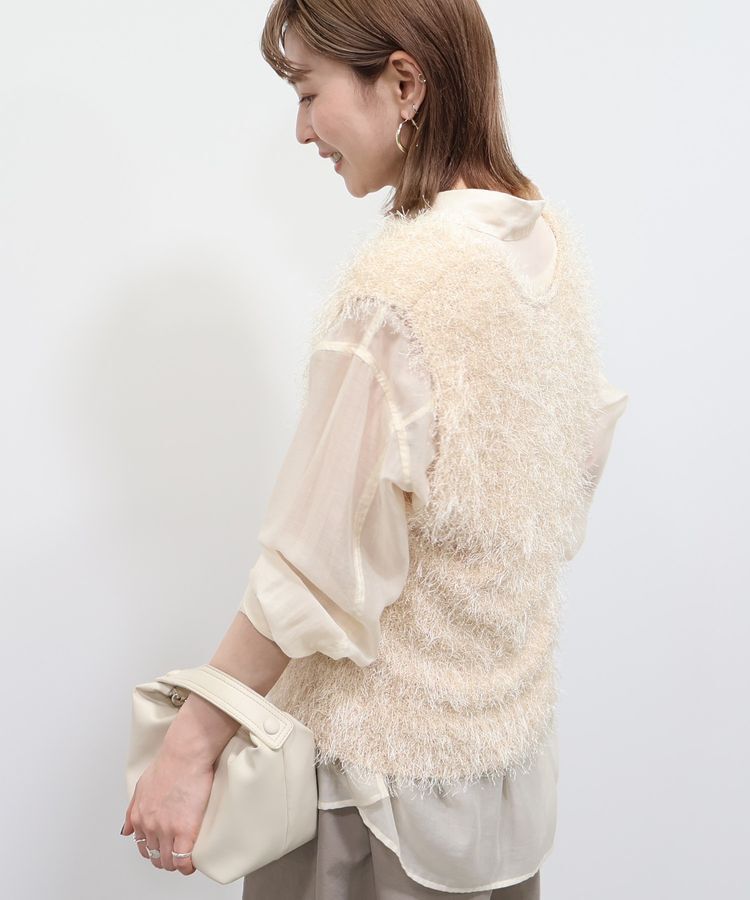 AMERICAN HOLIC「【選べる丈2サイズ】前後2wayシャギーベスト」|ベスト・ジレ|