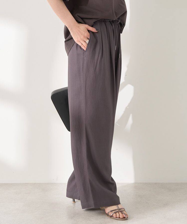 AMERICAN HOLIC「接触冷感リネンブレンドタックワイドパンツ」|その他|