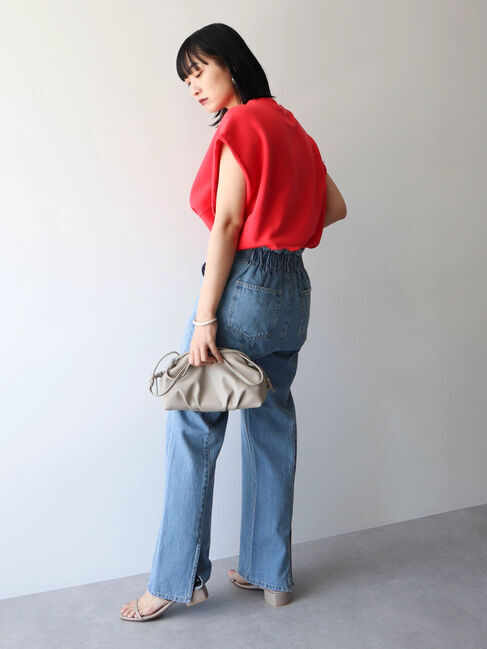 Green Parks「・ELENCARE　DUE　バックスリットデニムパンツ」|デニム|