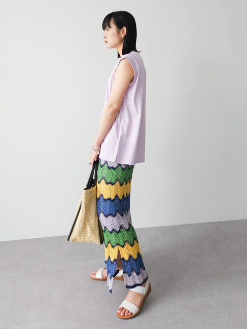 Green Parks「汗じみ防止ノースリーブプルオーバー」|Tシャツ・カットソー|