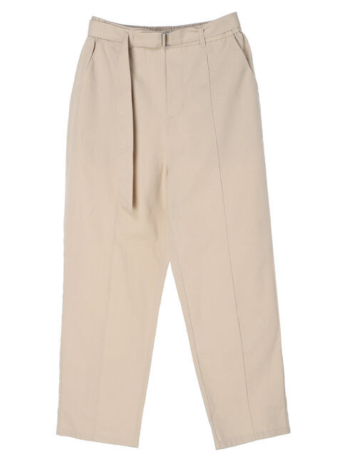 Green Parks「綿麻混バックルベルト付テーパードパンツ」|その他|