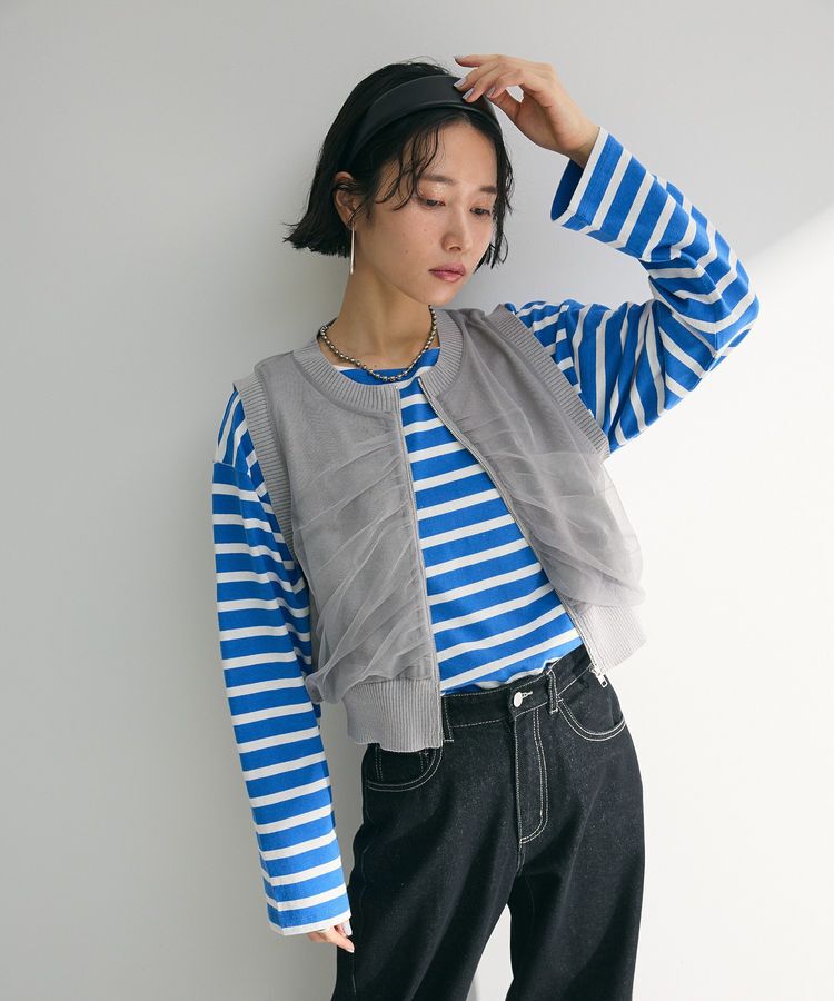 Green Parks「ボーダーチュニック」|Tシャツ・カットソー|