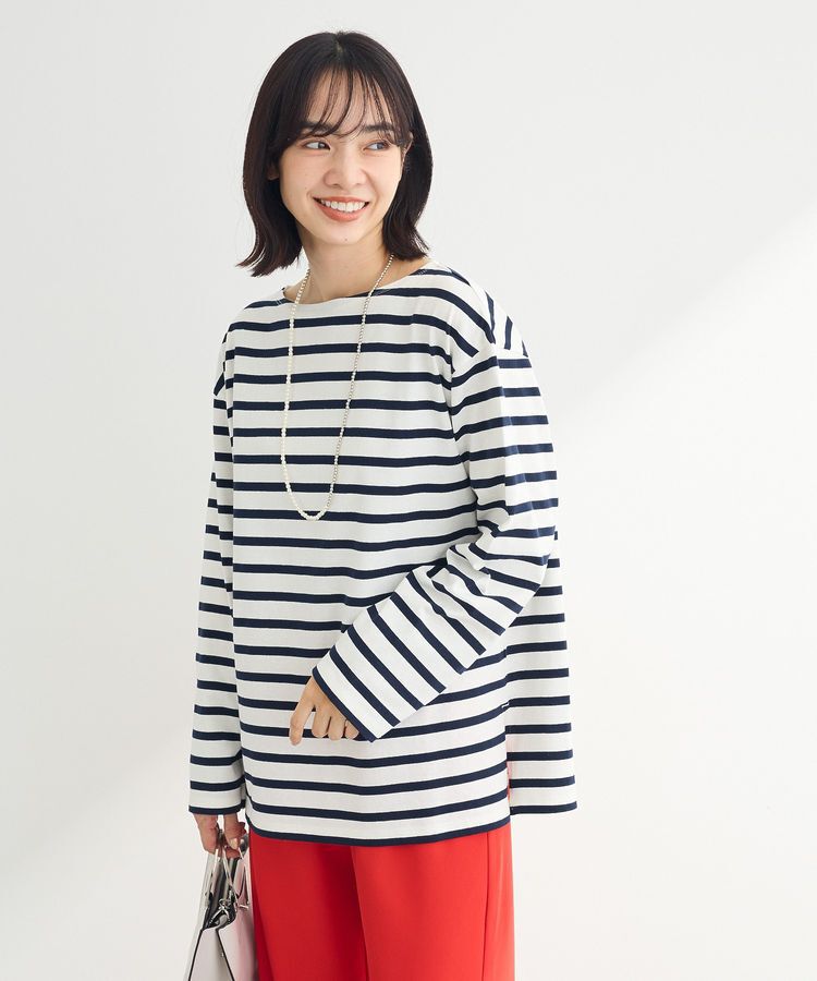 Green Parks「ボーダーチュニック」|Tシャツ・カットソー|Dark Navy