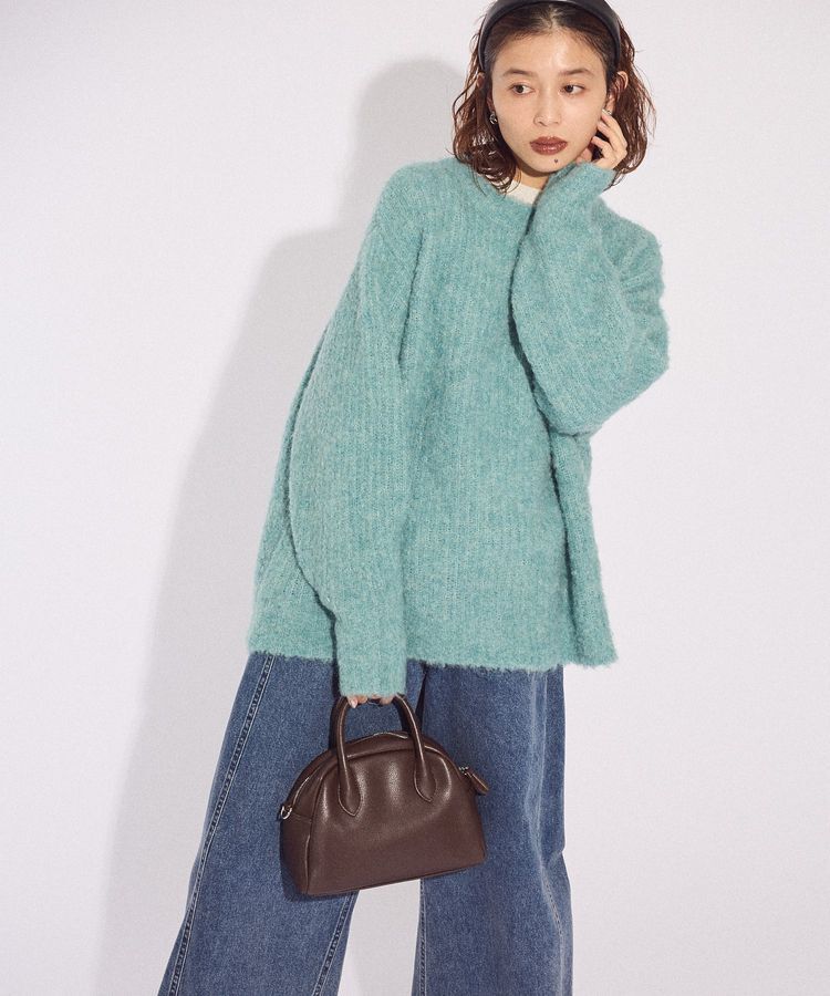 Green Parks「ブークレMIXニットチュニック」|ニット・セーター|