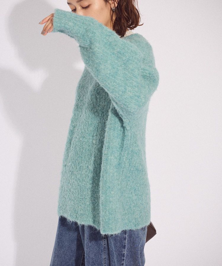 Green Parks「ブークレMIXニットチュニック」|ニット・セーター|