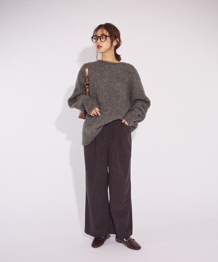 Green Parks「ブークレMIXニットチュニック」|ニット・セーター|