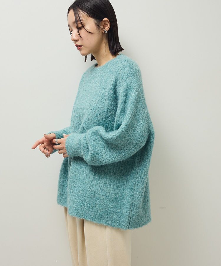 Green Parks「ブークレMIXニットチュニック」|ニット・セーター|