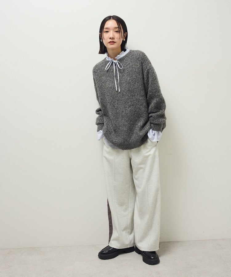 Green Parks「ブークレMIXニットチュニック」|ニット・セーター|