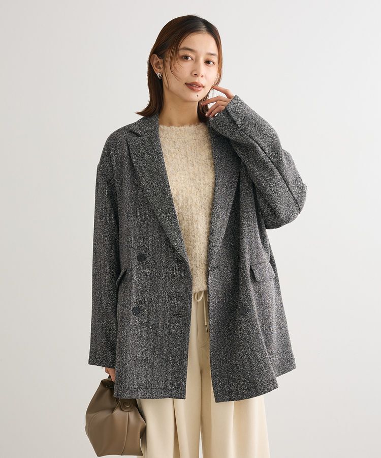 Green Parks「ブークレMIXニットチュニック」|ニット・セーター|