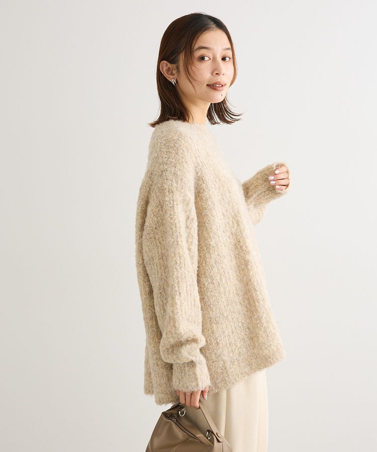 Green Parks「ブークレMIXニットチュニック」|ニット・セーター|