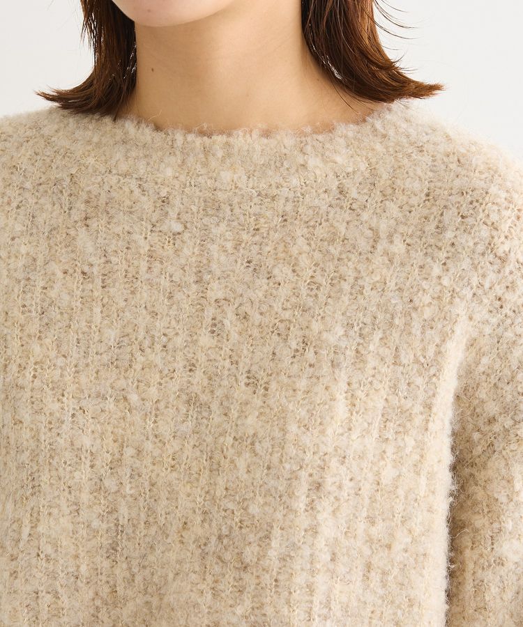 Green Parks「ブークレMIXニットチュニック」|ニット・セーター|