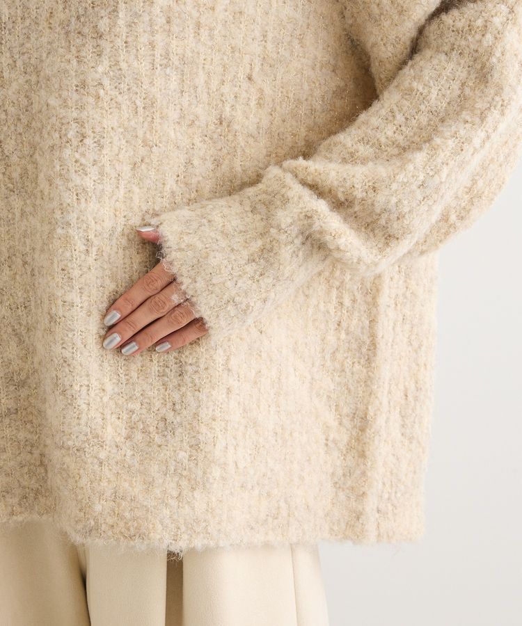 Green Parks「ブークレMIXニットチュニック」|ニット・セーター|