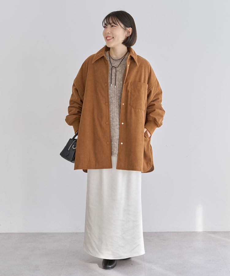 Green Parks「ブークレMIXニットチュニック」|ニット・セーター|