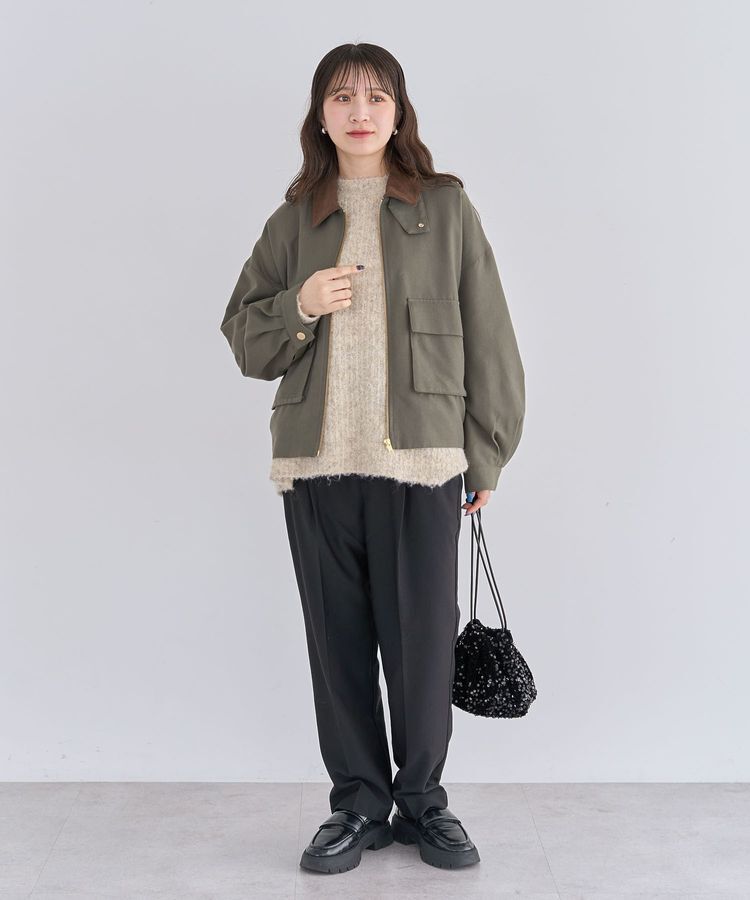 Green Parks「ブークレMIXニットチュニック」|ニット・セーター|