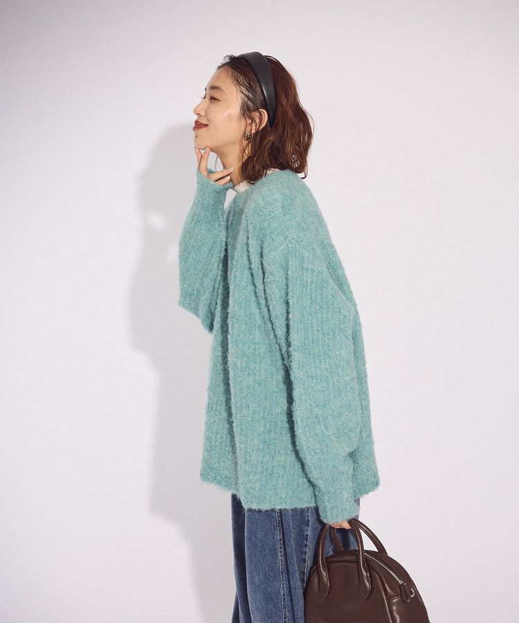 Green Parks「ブークレMIXニットチュニック」|ニット・セーター|