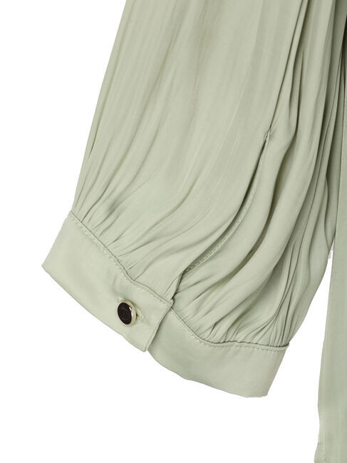 YECCA VECCA「ドレープサテンボウタイブラウス」|シャツ・ブラウス|