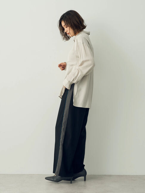 Editt by YECCA VECCA「配色ラインタックワイドパンツ」|その他|