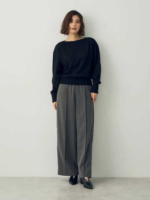 Editt by YECCA VECCA「配色ラインタックワイドパンツ」|その他|