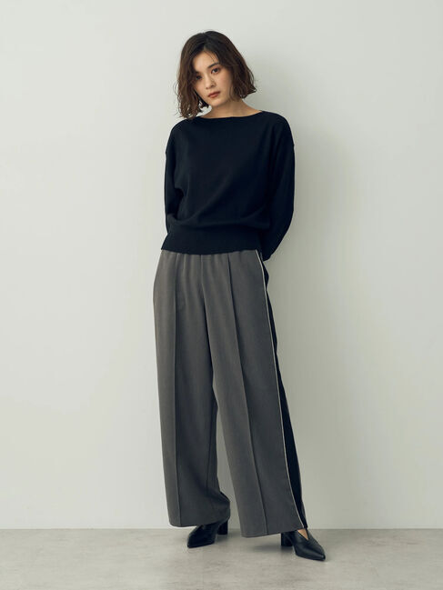 Editt by YECCA VECCA「配色ラインタックワイドパンツ」|その他|