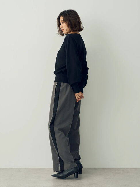 Editt by YECCA VECCA「配色ラインタックワイドパンツ」|その他|