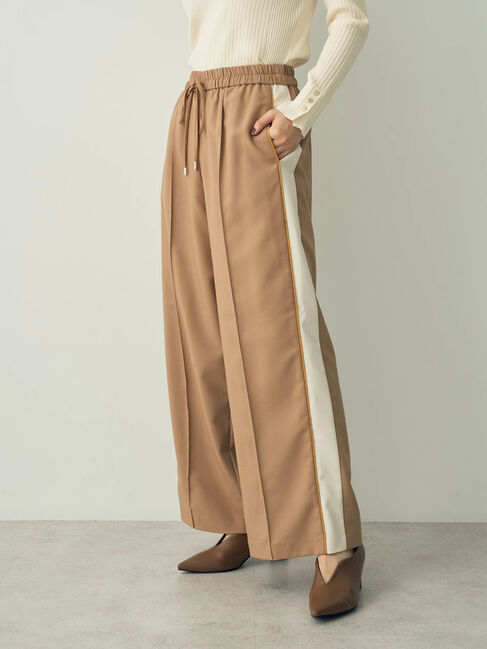 Editt by YECCA VECCA「配色ラインタックワイドパンツ」|その他|